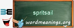 WordMeaning blackboard for spritsail